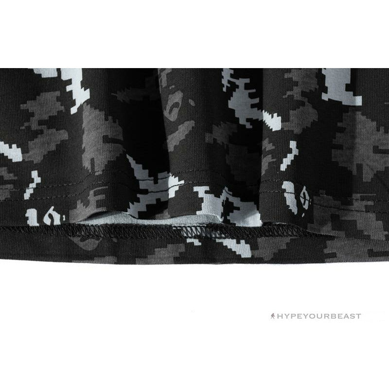 BAPE Digital Pixel Camouflage Tee Shirt 'BLACK'