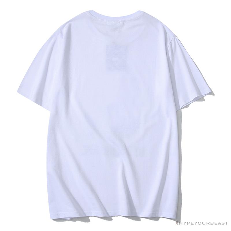 BAPE Starry Sky Camouflage Luminous Great Ape Man Head Tee Shirt 'WHITE'