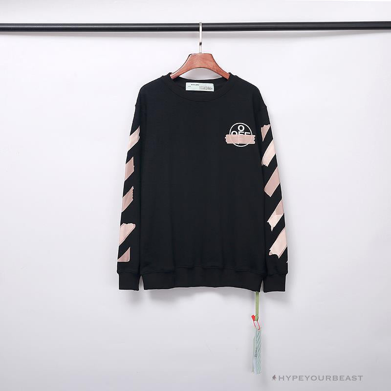 OFF-WHITE Rubber Strip Arrow Long Sleeve Shirt 'BLACK'