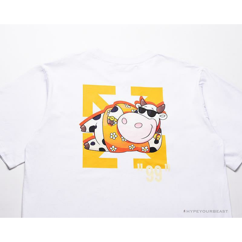 OFF-WHITE Hawaiian Cow Arrow Tee Shirt "WHITE'