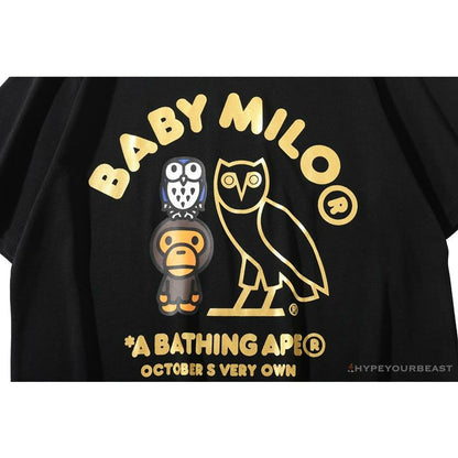 BAPE Baby Milo Owl Bronzing Tee Shirt 'BLACK'
