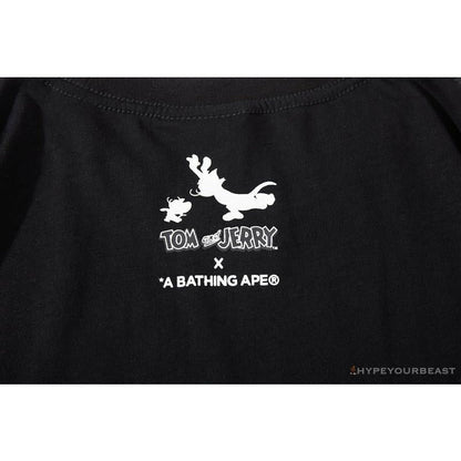 BAPE Little Ape Head Tom and Jerry Chase Tee Shirt 'BLACK'