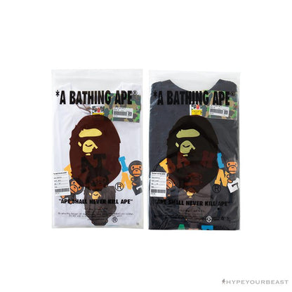 BAPE Baby Milo Color Letter Monkey Tee Shirt 'WHITE'