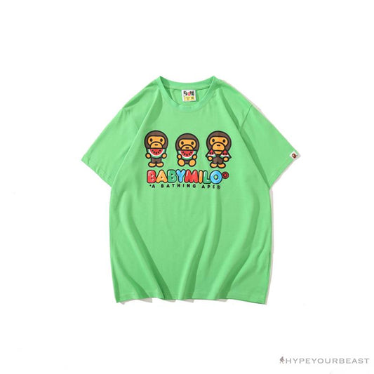 BAPE Baby Milo Watermelon Little Monkey Tee Shirt 'GREEN'