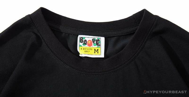 BAPE Baby Milo Color Letter Monkey Tee Shirt 'BLACK'