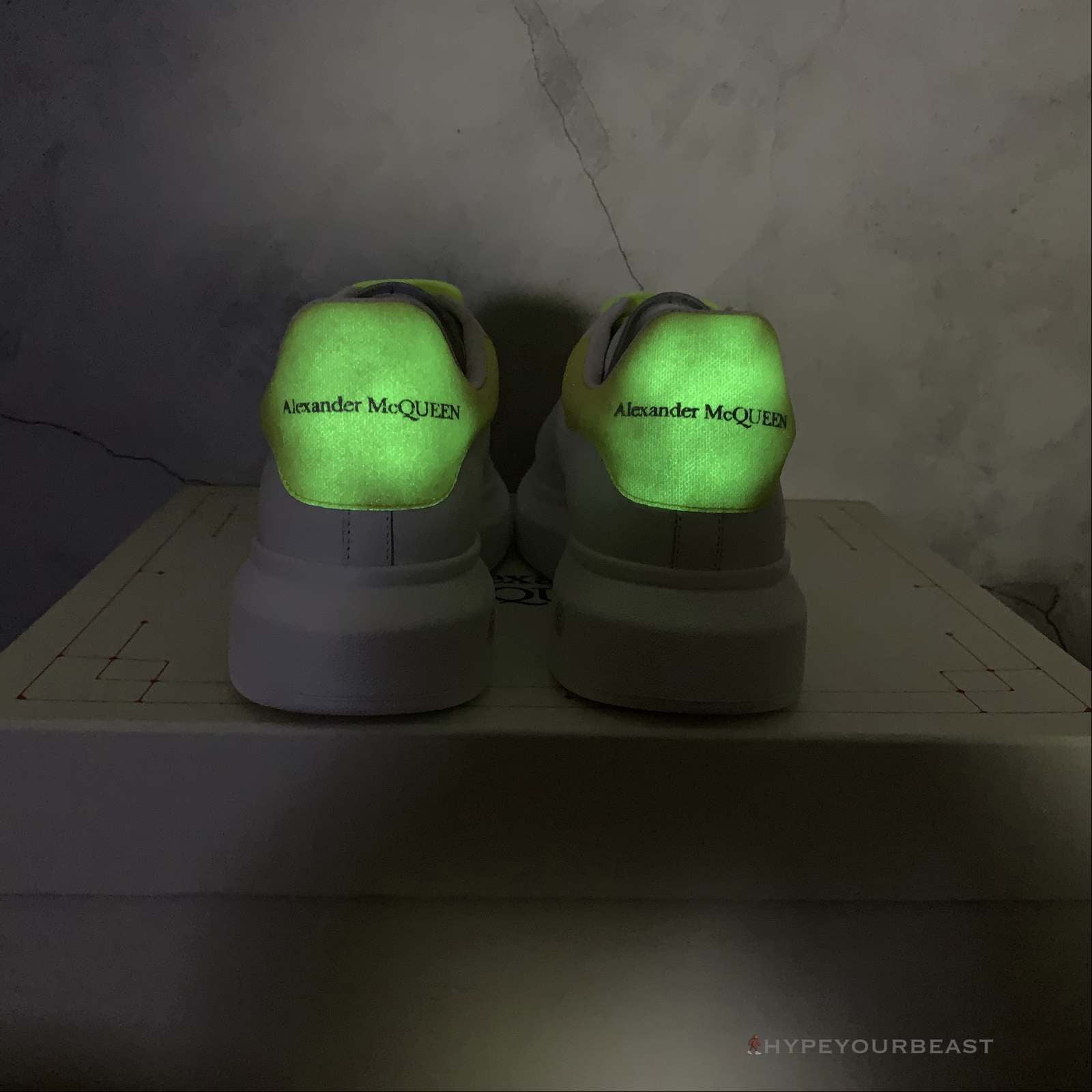 Alexander McQueen White / Highlighter Yellow