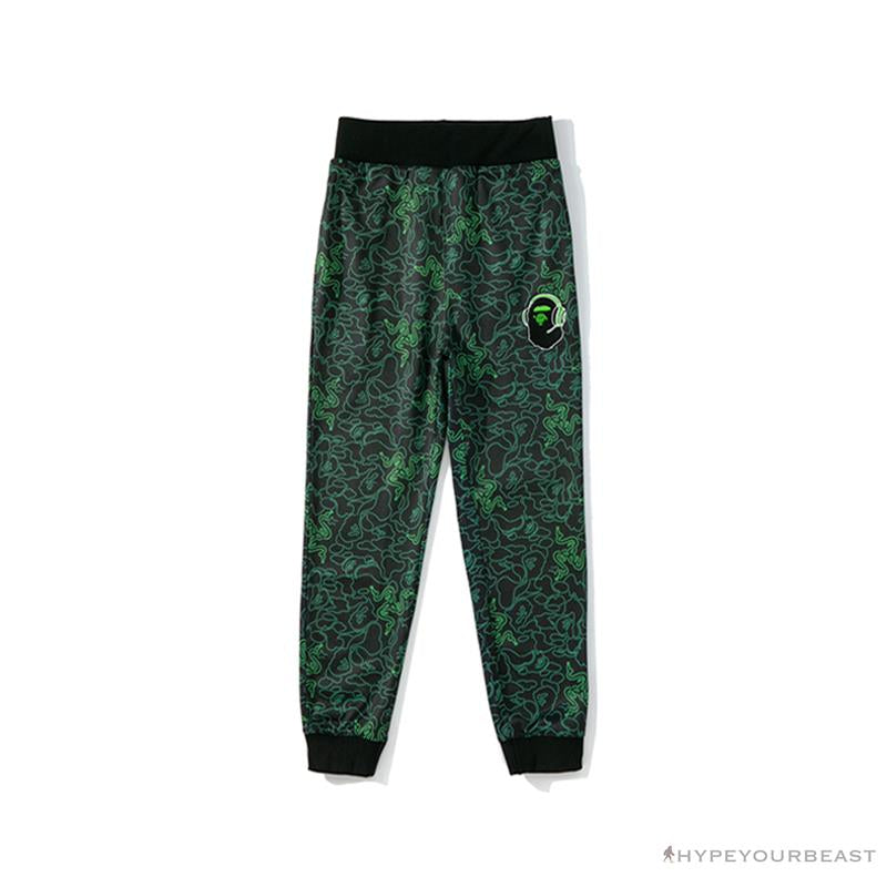 BAPE x RAZER Co-Branded Gaming Camouflage Green Pants