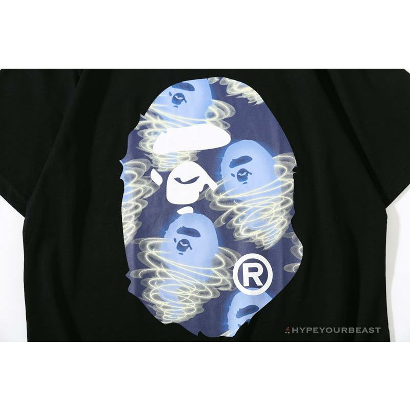 BAPE Blue Ape Head Green Storm Tee Shirt 'BLACK'