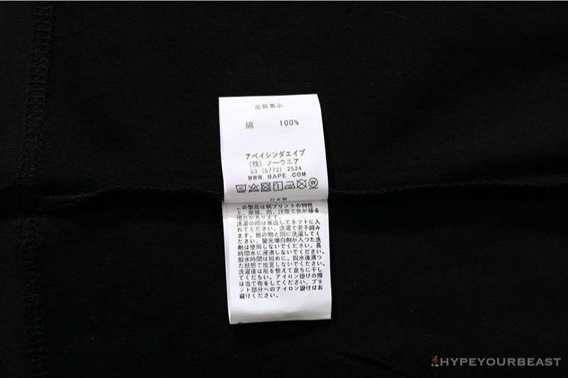 BAPE Ape Head Blue X Yellow Contrast Letter Tee Shirt