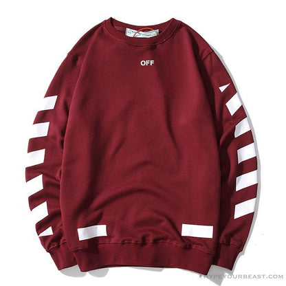OFF-WHITE Classic Basic Cotton Terry Long Sleeve Shirt 'WINE RED'