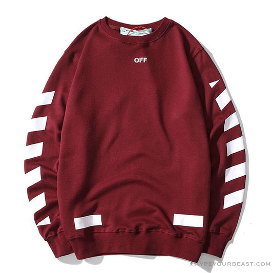 OFF-WHITE Classic Basic Cotton Terry Long Sleeve Shirt 'WINE RED'