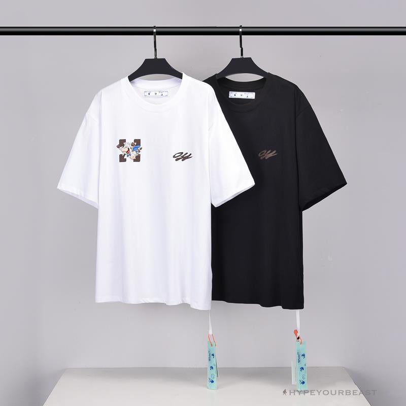 OFF-WHITE Arrow Flying Cow Tee Shirt 'BLACK'