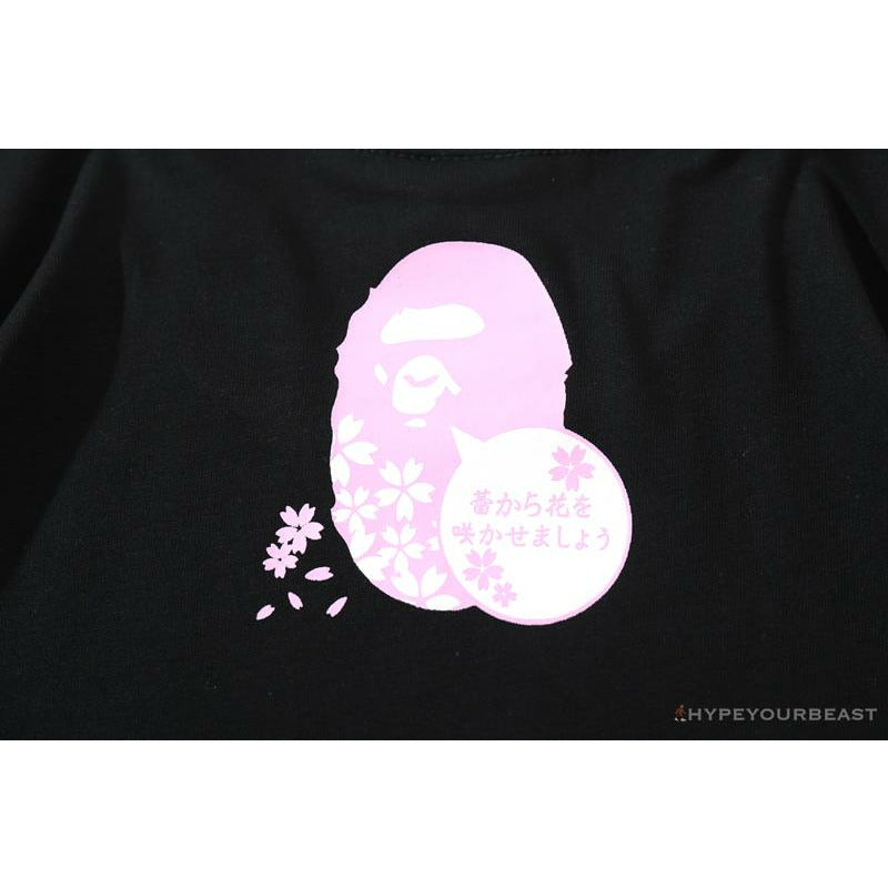 BAPE Japan Limited Edition Pink Cherry Tree Tee Shirt 'BLACK'