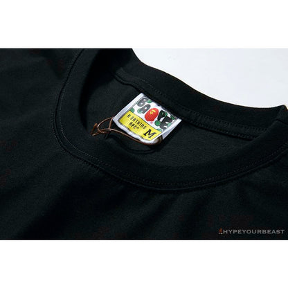 BAPE Starry Sky Camouflage Luminous Great Ape Man Head Tee Shirt 'BLACK'
