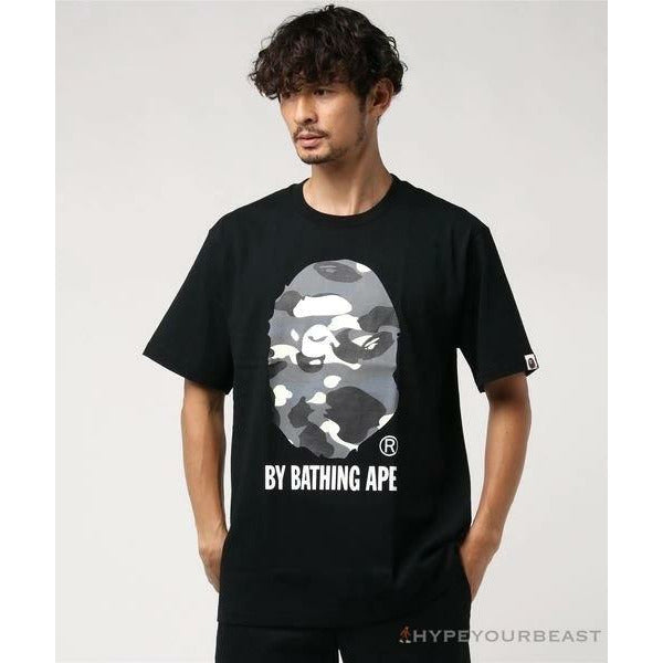 BAPE Luminous Spots Camouflage Great Ape Man Black Head Cotton Short Sleeve Tee Shirt 'BLACK'