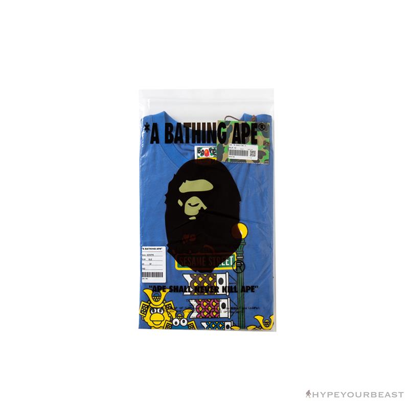BAPE Baby Milo Sesame Street Carp Streamer Tee Shirt 'BLUE'