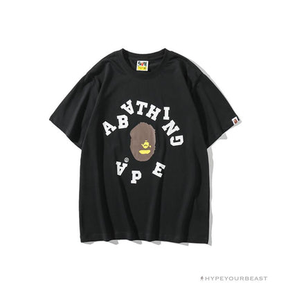 BAPE Messy Letters Upside Down Little Ape Head Tee Shirt 'BLACK'