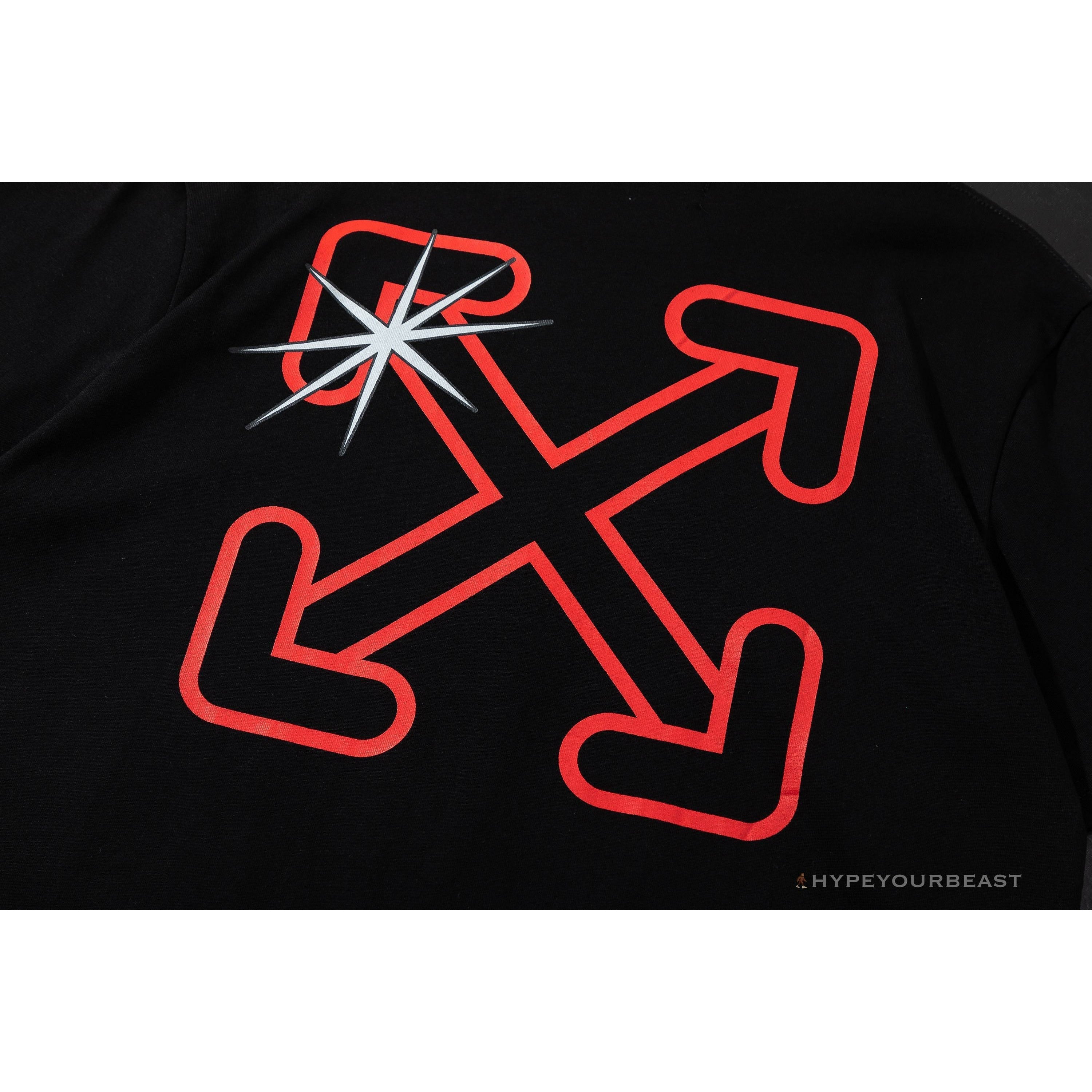 OFF-WHITE Red Flash Cross Arrow Tee Shirt 'BLACK'