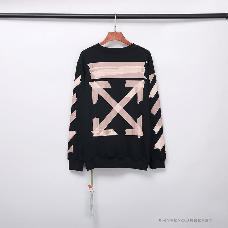 OFF-WHITE Rubber Strip Arrow Long Sleeve Shirt 'BLACK'