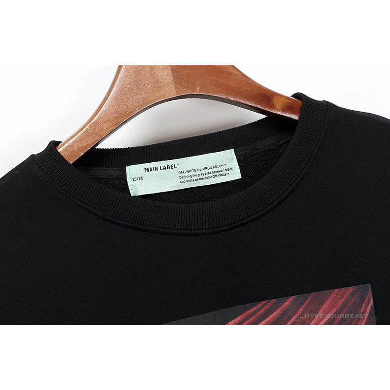 OFF-WHITE New Madonna Painting Cotton Terry Long Sleeve Shirt 'BLACK'