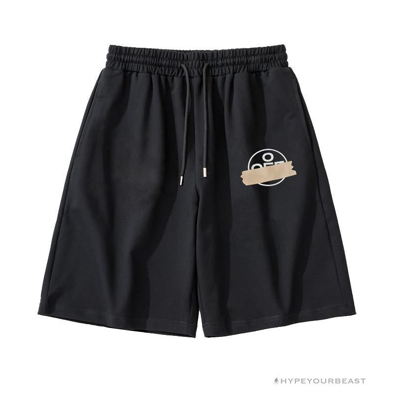 OFF-WHITE Explosive Strip Basic Arrow Shorts 'BLACK'