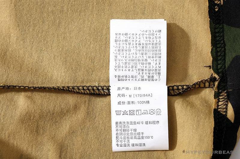 BAPE Ape Man Head Gothic Body Camouflage Tee Shirt