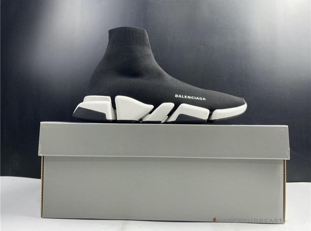 BCG Sock Sneakers Black / White Sole