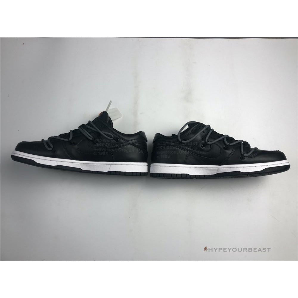 Off White X Nike Dunk Low Black