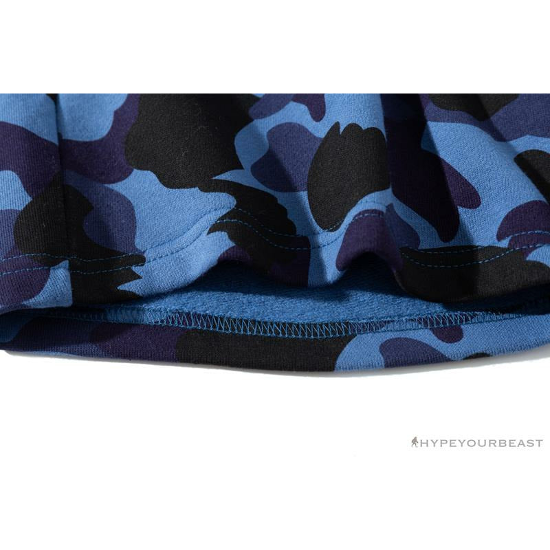 BAPE x READYMADE Tiger Head Foam Camouflage Shorts 'BLUE'
