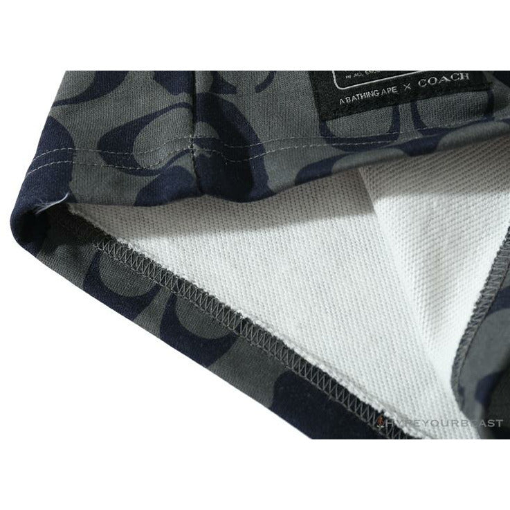 BAPE x COACH Co-Branded Dark-Blue Shorts