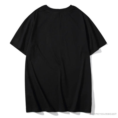 BAPE Classic Basic Ape Man Head English LOGO Tee Shirt 'BLACK'