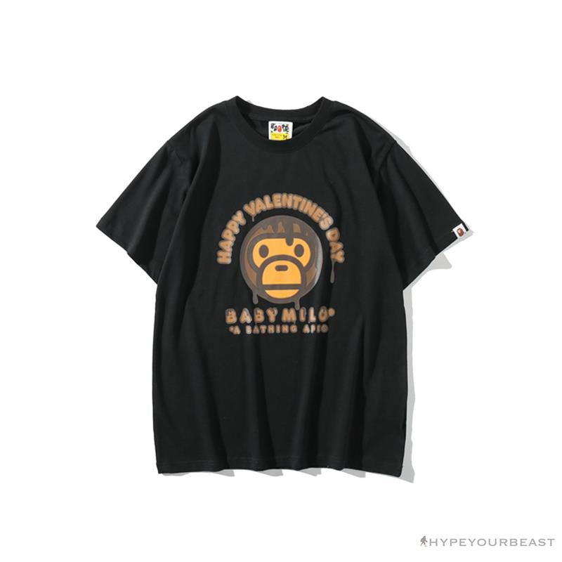 BAPE Baby Milo Valentine's Day Chocolate Tee Shirt 'BLACK'