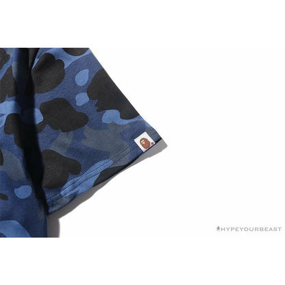 BAPE Camouflage Shark Head Classic Cotton Short Sleeve Tee Shirt 'BLUE'