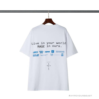 OFF-WHITE Travis Scott Fortnite Peripheral Rap Tee Shirt 'WHITE'