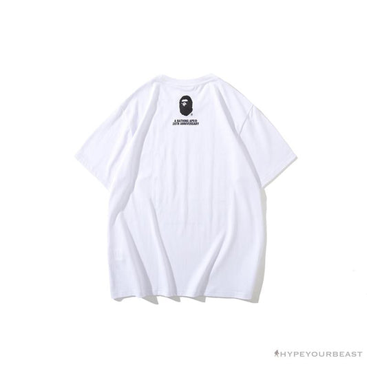 BAPE Violent Bear Collaboration 28th Anniversary Camouflage Tee Shirt 'WHITE'