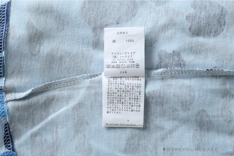 BAPE Ape Head Star Camouflage Shading Tee Shirt 'BLUE'