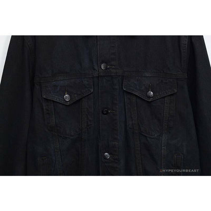 OFF-WHITE Autumn and Winter New ️Back Blue Arrow Wash Denim Jacket
