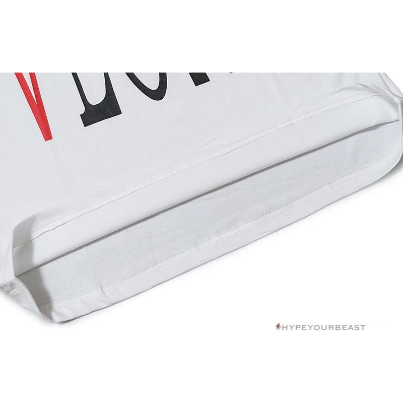 Vlone White And Red Tee Shirt