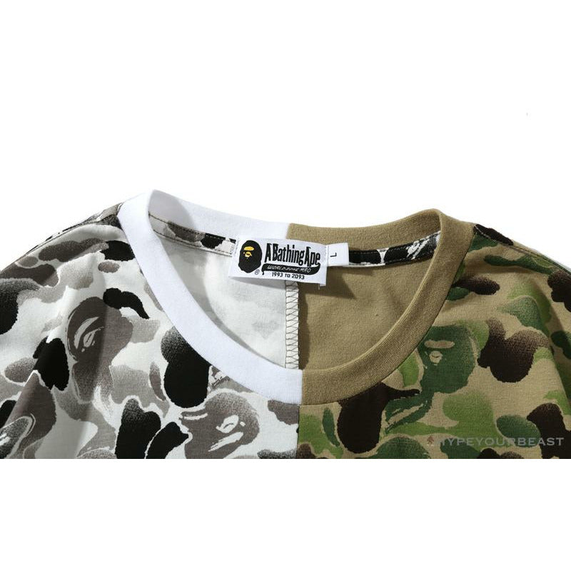 BAPE Chinese Style Ink 10th Anniversary Camouflage Tee Shirt 'Green & White'