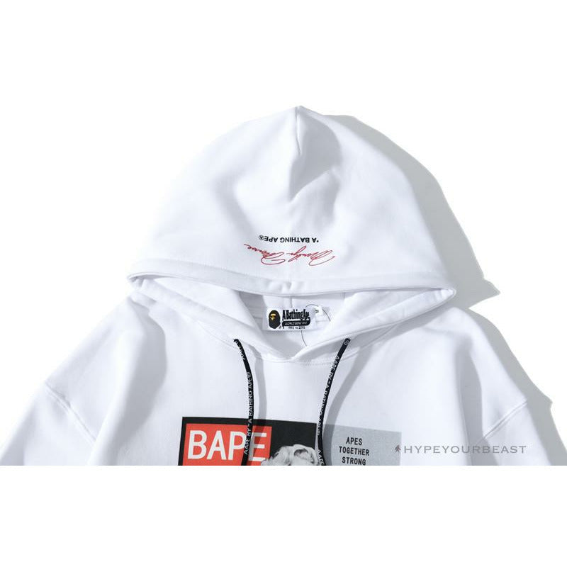 BAPE Marilyn Monroe Camouflage Suspender Hoodie 'WHITE'