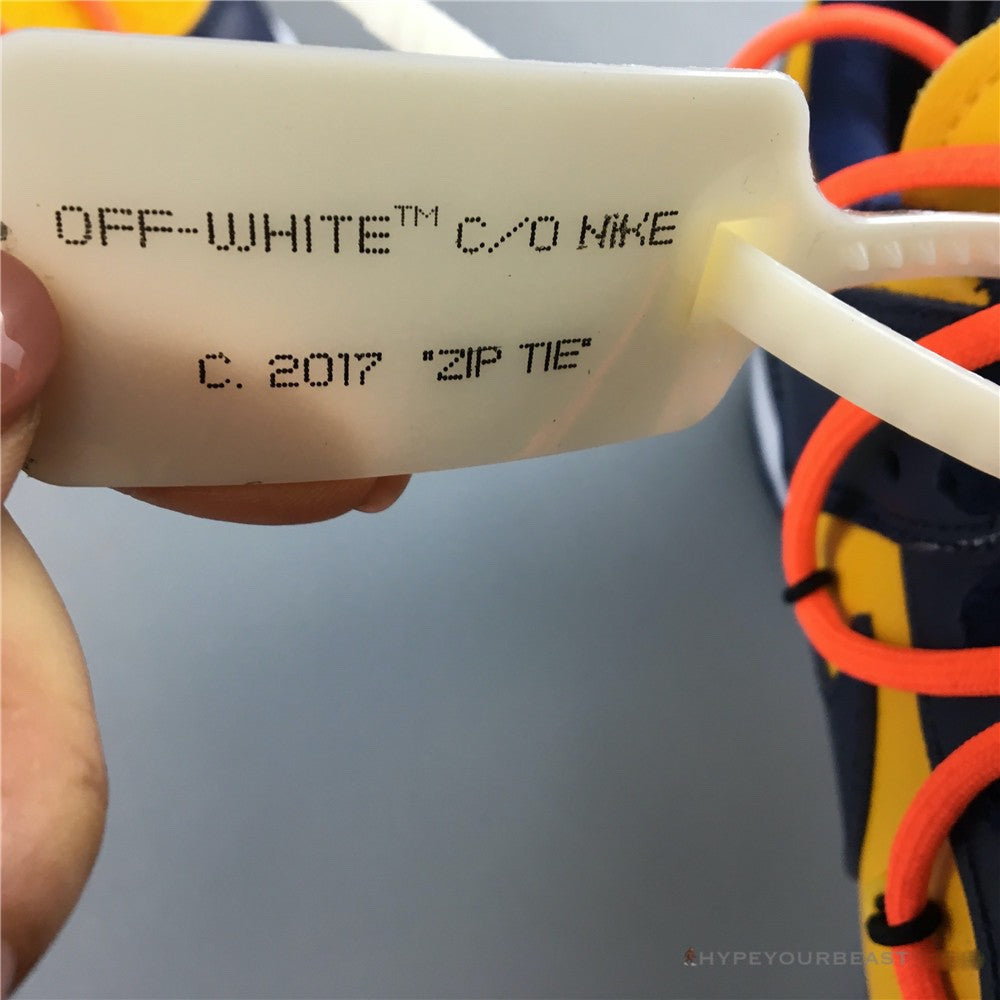 Nike Off-White X Dunk Low 'University Gold'