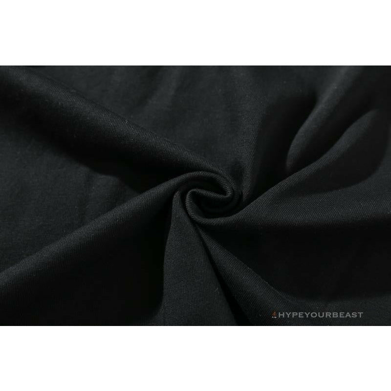 BAPE Messy Letters Upside Down Little Ape Head Tee Shirt 'BLACK'