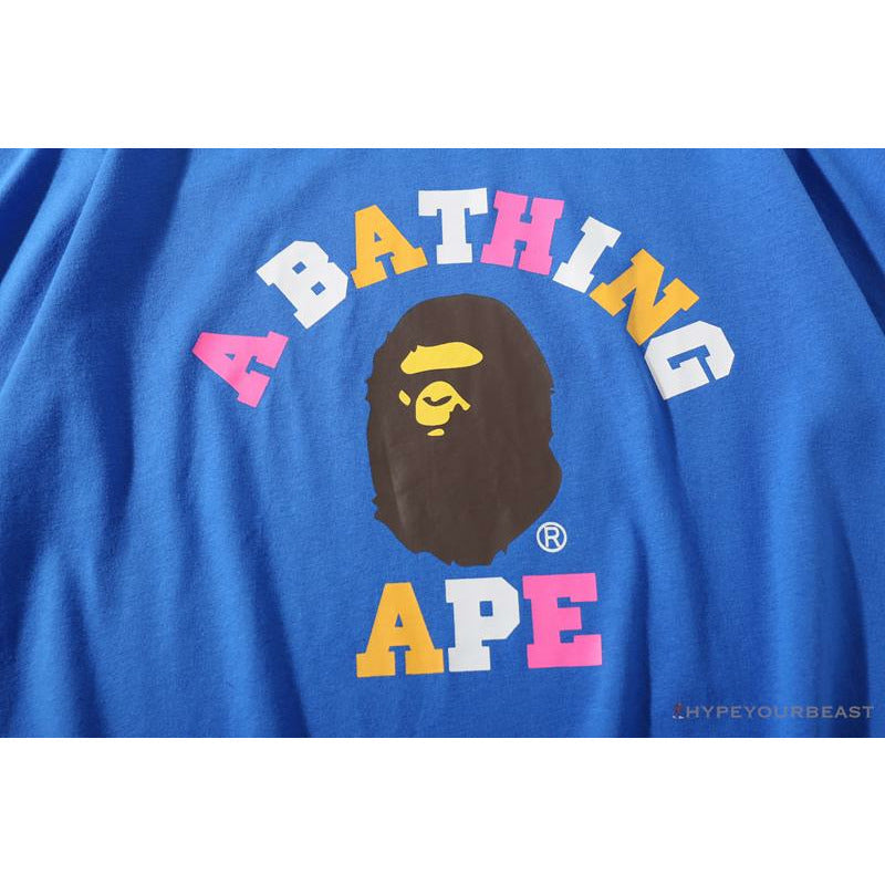 BAPE Little Ape Head Colorful Classic Tee Shirt 'BLUE'
