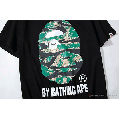 BAPE Tiger Pattern Camouflage Ape Initials Tee Shirt 'BLACK'