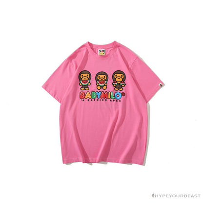 BAPE Baby Milo Watermelon Little Monkey Tee Shirt 'PINK'