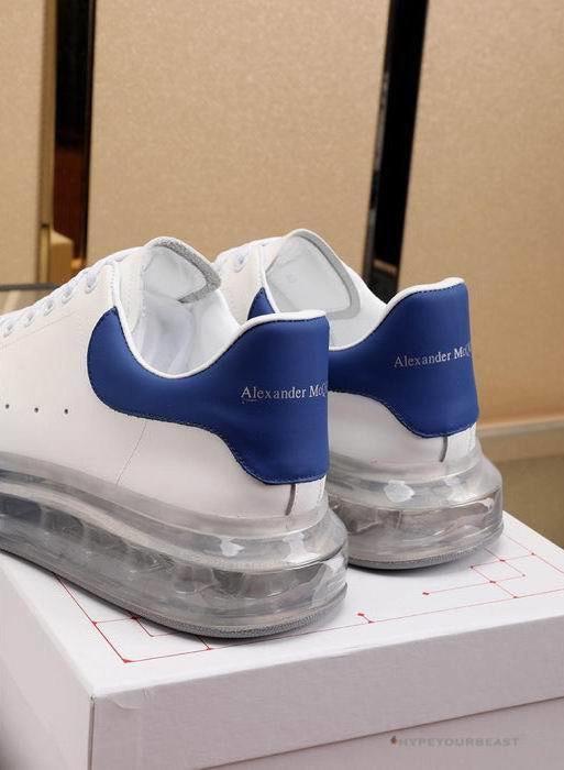 Alexander McQueen White / Blue Rubber Sole Air Platform Sneaker