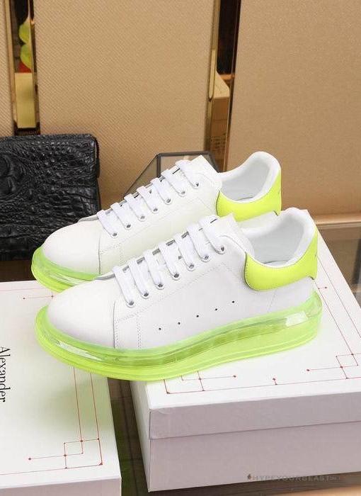 Alexander McQueen White / Neon Green Sole Sneaker