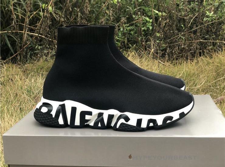 BCG Sock Sneakers 'Graffiti - Black White'