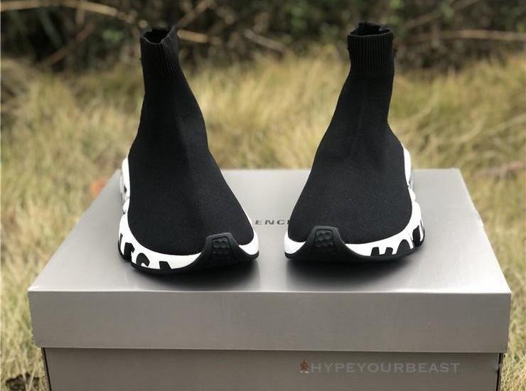 BCG Sock Sneakers 'Graffiti - Black White'