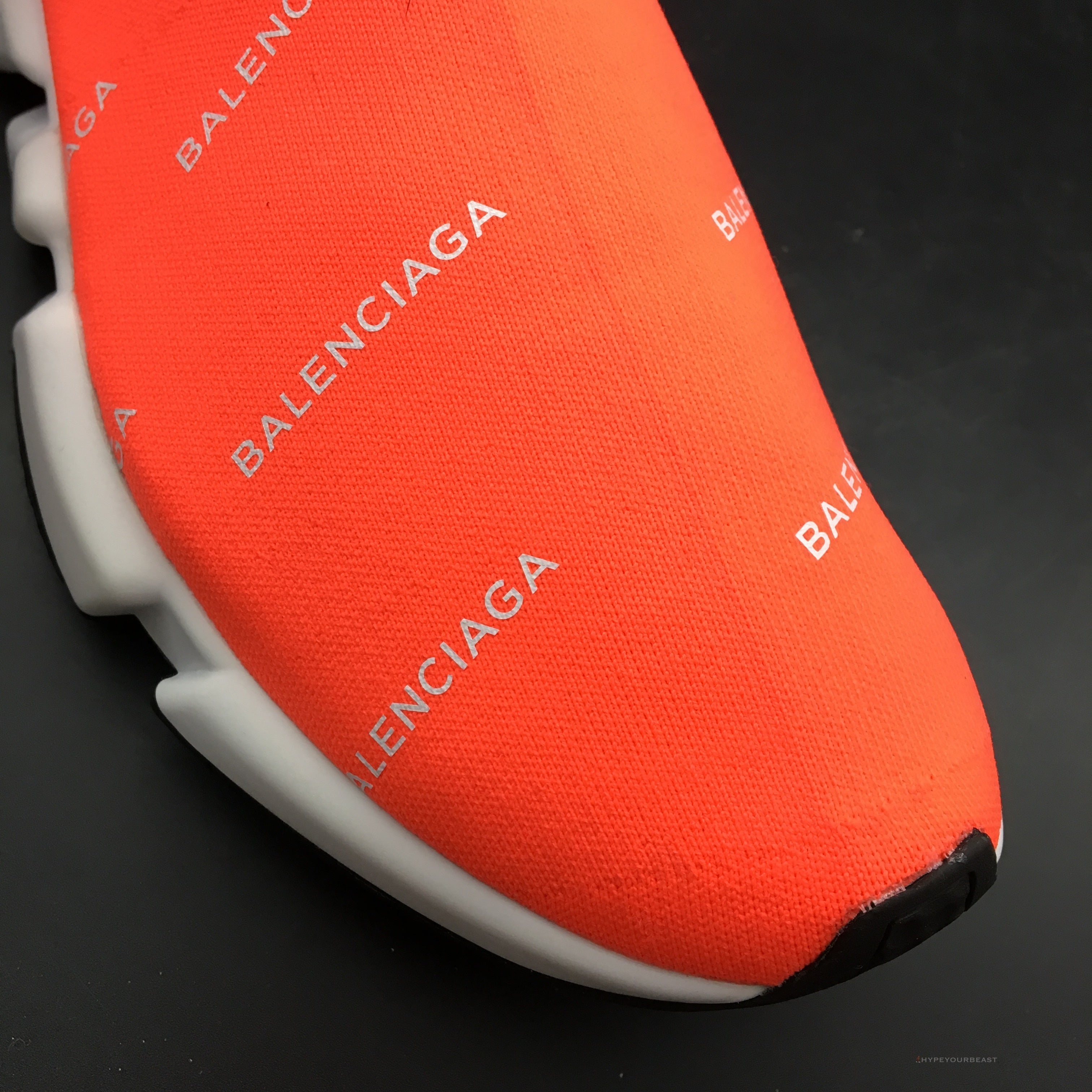 BCG Sock Sneakers Logo Print Red / White